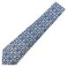  Hermes галстук общий рисунок 9cm шелк темно-синий темно-синий × голубой город сосна узор лист .. leaf рисунок 