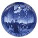  Royal Copenhagen посуда year plate 1930 годы керамика голубой Vintage Северная Европа украшение тарелка . тарелка 1937 год 