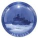  Royal Copenhagen посуда year plate 1930 годы керамика голубой Vintage Северная Европа украшение тарелка . тарелка 1933 год 