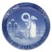  Royal Copenhagen посуда year plate 1940 годы керамика голубой Vintage Северная Европа украшение тарелка . тарелка 1945 год 