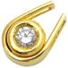  подвеска с цепью diamond K18YG Gold 1 камень 1 шарик 750AU