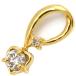  подвеска с цепью K18YG Gold подвеска head Au750 18K 18 золотой 1P 1 камень 1 шарик diamond Heart 