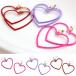 アクセサリー レディース キッズ イヤリング ハートフレーム樹脂イヤリング ノンホール シリコン 金属アレルギー オメガ かわいい ピアス風
