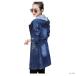  тренчкот женский Denim Denim длинный жакет Denim Parker casual перо тканый весна осень весна одежда осень одежда 