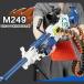  ружье M249 пневматическое оружие .. ружье ребенок игрушка. ружье игрушечное оружие ребенок мужчина удаленное расстояние подсветка оружие день рождения подарок .. взрослый ребенок. наружный CS на битва игра . круг чейнджер губка 