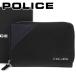 【ポイント5倍】 ポリス 長財布 POLICE コンパクト ラウンドファスナー財布 本革 メンズ 男性用 ブラック×ネイビー PLC141 BLACK