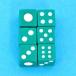  dice rhinoceros koro small green 6 piece set (8mm)