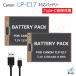 2�Z�b�g �L���m�� LP-E17 �Ή��o�b�e���[ �݊��i �o�b�e���[�p�b�N �A�N�Z�T���[ usb t ype-c �Ńo�b�e���[�ɒ��ڏ[�d �[�d��s�v