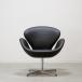 883-233lSwan Chair(BK/ кожа кожа )/Arne Jacobsen /a Rene * Jacobsen l Северная Европа Vintage диван 