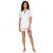 Bedhead PJs ٥åɥإåɥԡ ǥ  եå ѥ  Organic Cotton Woven Short Sleeve Shorty Set - White 3-D