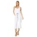 Mod-o-doc åɥɥå ǥ  եå ץ Ĥʤ å Lightweight Terry Cloth Racerback Straight Leg Jumpsuit - Wh..