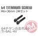 64�`�^���{���g �e�[�p�[�L���b�v M6�~30mm P1.0 2�{�Z�b�g �u���b�N ���䂤�p�P�b�g�Ή� Ti-6Al-4V