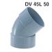 a long DV 45L 50 45° патрубок VP труба внутренний диаметр подключение осушение для соединительная муфта DV. урегулирование труба ПВХ ПВХ труба 