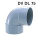a long DV DL 75 90° патрубок VP труба внутренний диаметр подключение осушение для соединительная муфта DV. урегулирование труба ПВХ ПВХ труба 