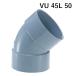 a long VU 45L 50 патрубок VU соединительная муфта осушение для . урегулирование труба ПВХ 45° ПВХ труба 