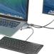 MacBook Air / Pro �Ή� USB3.0 HDMI LAN �|�[�g & �J�[�h���[�_�[USB �n�u �A�_�v�^ �h�b�L���O�X�e�[�V���� HUB DOCK �^�u���b�g PC �i�e�����[�N�j �֘A�摜3