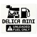  Delica Mini DELICA mini горловина топливного бака стикер сделано в Японии разрезные наклейки { цвет выбор .. }
