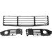 Garage-Pro Bumper Grille and Fog Light Trim Kit Compatible With 2001-2005 Volkswagen Passat Primed Front Center ͢