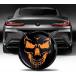Biomar Labs Rear Trunk Tuning Badge 74mm Compatible with BMW Emblem Bonnet Boot 51148219237 Orange Black Skull EZ 27 ͢����