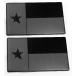 Texas Metal Flag Auto Emblem for Cars Trucks Forward and Reverse Set (5