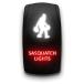 Sasquatch Lights - White/Red - Laser Etched Toggle Switch 20A 12V - Vertical Rocker Switch 5-Pin DPST ͢����