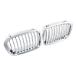 AMOPACORP 2X Front Hood Kidney Grille Grill Compatible with '98-'01 E46 4-Door Sedan 320i 323i 325i 328i 330i (Chrome) ͢