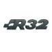 1x Metal R32 Emblem Rear Trunk Badge Logo Nameplate Car's Body Sticker (Black) ͢