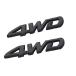 2 pc Metal 4WD Emblem 3D Premium Car Emblem Side Fender Rear Trunk Emblem Badge Sticker Decals Replacement for All Wheel Drive Off Road SUV ͢