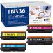 (4-Pack 1BK+1C+1M+1Y) TN336C TN336M TN336Y Toner Cartridge Replacement for Brother TN336 TN-336 TN 336 to use with HL-L8350CDW HL-L8250CDN  ¹͢