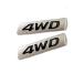 2 Pcs 3D Metal 4WD Emblem Hood Truck Door Side Fender Lift Door Hatch Rear Trunk, Self-Adhesive Logo Nameplate Badge Sticker Decal Replacem ͢