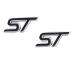 2 Pcs 3D Metal ST Emblem Logo ST Badge Sticker Decal Car Hood Truck Door Side Fender Lift Door Hatch Self-Adhesive Logo Nameplate (Black Si ͢