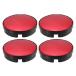 ACROPIX 58mm 4 Clips Car Wheel Rim Hub Center Caps Cover with Red Sticker Black - Pack of 4 ͢����