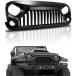 Car Front Grill, Automotive Bumper Replacement Matte Black Mesh Grille Guards for 2007/2008/2009/2010/2011/2012/2013/2014/2015/2016/2017 Wr ͢����