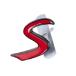 1x Metal S Lettering Front Grille Grill Chrome Emblem Badge Fit for Universal Cars (Black red) ͢