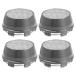ACROPIX 66mm Outer Diameter Universal 6 Clips Car Wheel Tyre Rim Center Hub Caps Covers for Vehicle Black - Pack of 4 ͢����