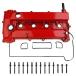 HSPSWIFTER Aluminum Valve Cover with Gasket Compatible with 2006-2009 Mazda 3 2.0L 2.3L OE# L3N5-10-210C L3N5-10-210A L3N5-10-210B (Red) ͢