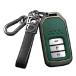 ontto Metal and Leather Key Fob Cover Car Key Case Fit for Honda Civic Accord Pilot CRV HRV CRZ Fit Odyssey JED Crosstour Ridgeline Crider  ͢