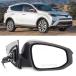 FSHero Riding Right Passenger Side Mirror Fit for RAV4 2013 2014 2015 2016 2017 2018, Glossy Black Door Mirror with Turn Signal Blind Spot  ͢