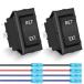 Nilight 2PCS Reverse Polarity Toggle Switch 12VDC Motor Control Power Jack Leveling Momentary RET EXT DPDT 4 Pin(ON)-Off-(ON) 20A Switch wi ͢