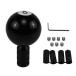 RYANSTAR Black 8 Round Ball Gear Shift Knob - Universal Compatible with Manual Shifter Knob with Aluminum Adapter-Premium Quality Acrylic  ¹͢