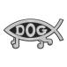 Dog Fish Plastic Auto Emblem   [Silver][5 1/4'' x 2 3/4''] ¹͢