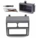 Grey Gray Complete Single Din Dash Kit + Pocket Kit + Wire Harnes ¹͢
