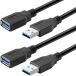 Pasow 2 Pack USB 3.0 Extension Cable SuperSpeed Type A Male to Fe ¹͢