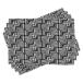 Ambesonne Black and White Place Mats Set of 4, Geometric Op Art  ¹͢
