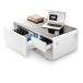 sobro Coffee Table with Built in Fridge, Speakers, Outlets, LED parallel imported goods 