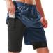 [ параллель импортные товары ]TENJOY Men's 2 in 1 Running Shorts 7" Quick Dry Gym Athletic Wor