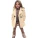 [ параллель импортные товары ]Toddler Cool Jacket Kids for Girls Winter Fashion Khaki Fleece Bu параллель 