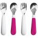 OXOtoto вилка . ложка комплект 2 шт упаковка ( розовый ) OXO Tot Fork and Spoon Set, Pack параллель импортные товары 