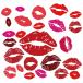 ¹͢ʡSUPERDANT Red Lips Wall Stickers 25PCS Kisses Stickers Self Adhe
