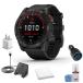 [ параллель импортные товары ]Garmin ( Garmin ) Fenix 7X солнечный выпуск смарт-часы s rate серый черный частота (51mm)